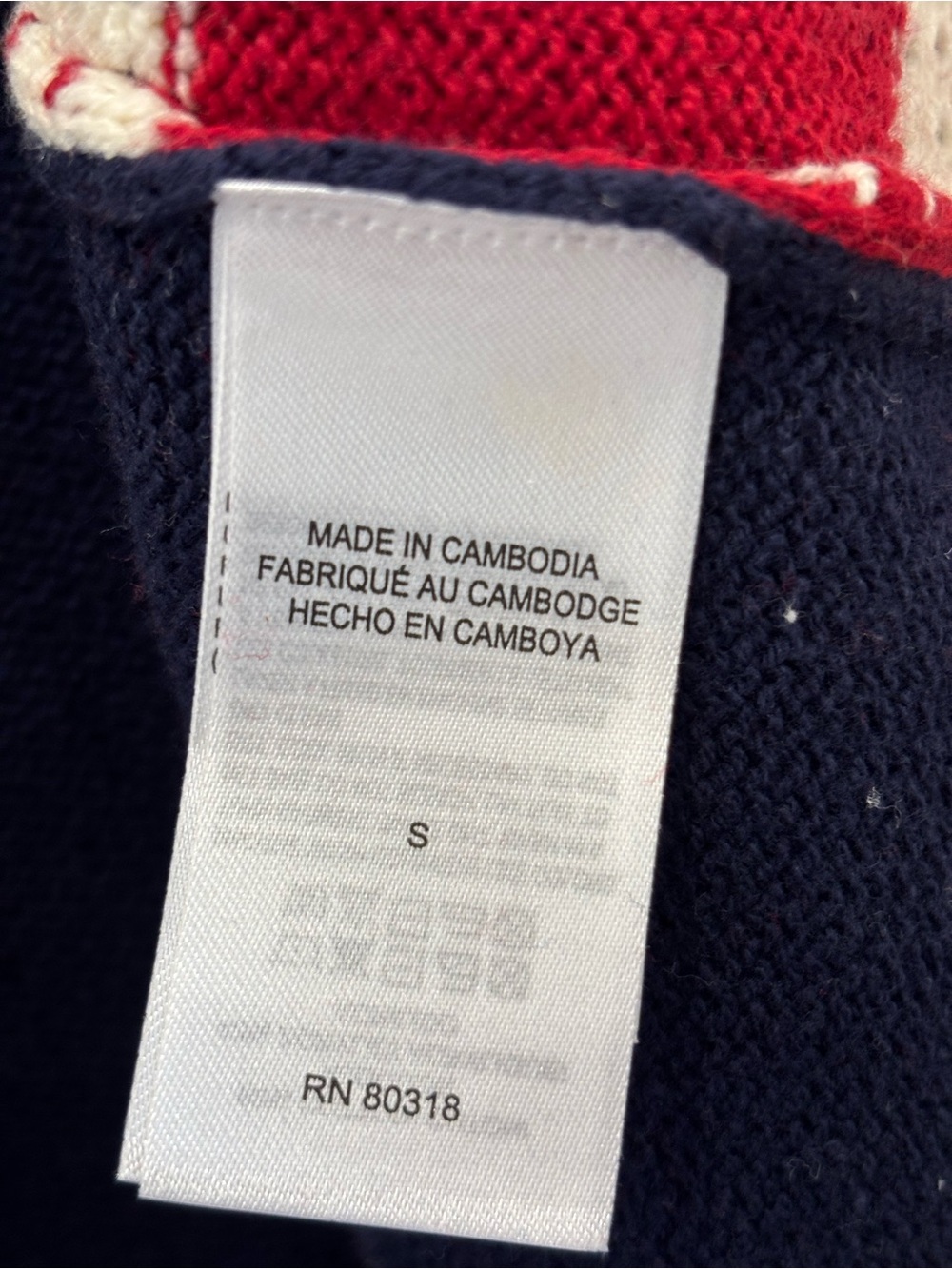 NWT Lucky Brand American Flag Knit Zip Hoodie Sweater - S - Picture 8 of 9